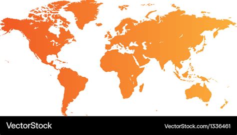 orange world map royalty  vector image vectorstock