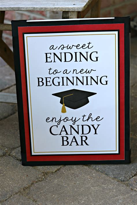 printable graduation candy buffet signs