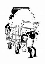 Shaun Sheep Coloring Pages Kids Print Justcolor sketch template