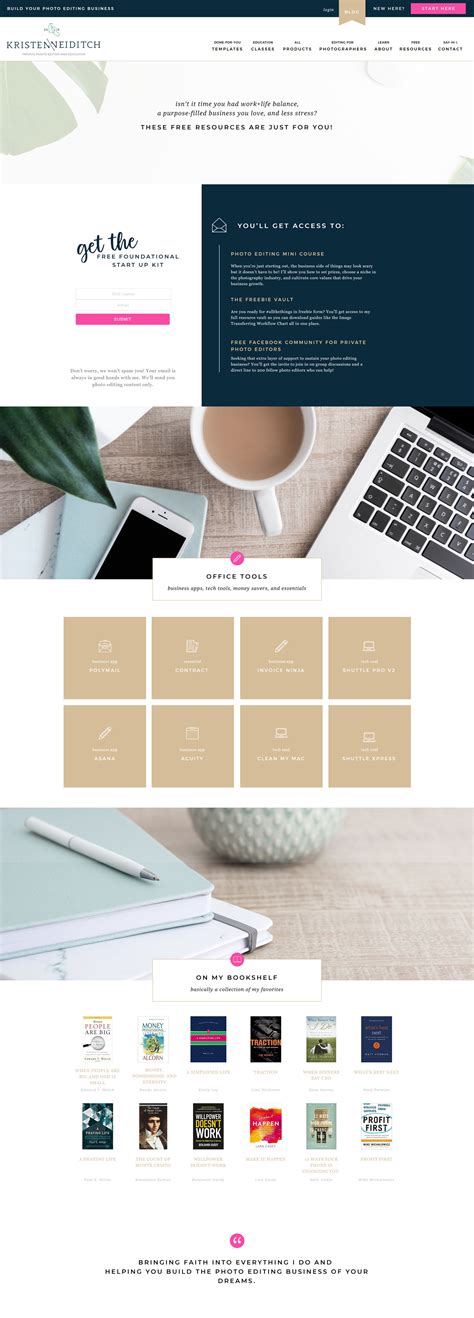 types  resources pages        website megan martin creative
