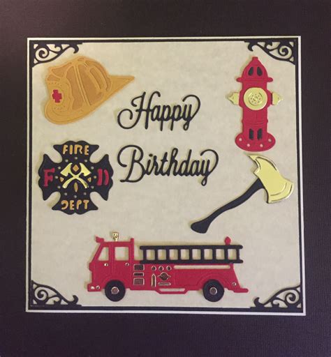 fire fighter birthday birthday cards  boys firefighter birthday