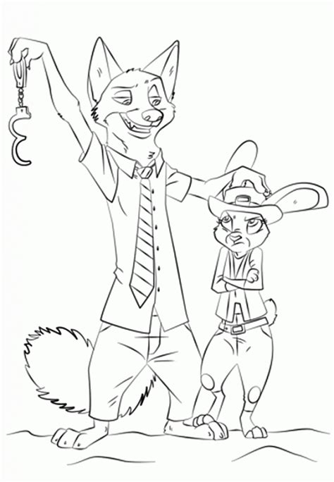 zootopia coloring pages  print
