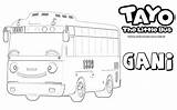Tayo Mewarnai Colorear Autobus Gani Coloring4free Paud Terupdate Karakter sketch template