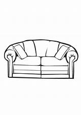 Coloring Sofa Furniture Couch Comfy Big Pages Printable Books Designlooter 76kb 800px sketch template