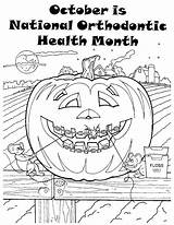 Coloring Pages Month Orthodontic Months Health Year October Orthodontics National Dental Marketing Getcolorings Humor Choose Board sketch template