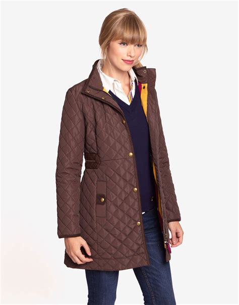 joules fairhurst womens lightweight  quarter length quilted jacket jackets  women