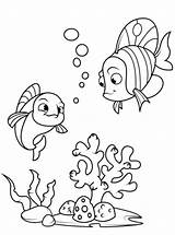 Peces Visjes Koraal Pesci Ryby Vrolijke Koralle Pesciolini Corallo Korallen Stampare Kolorowanki Druku Reef Wydruku Kleurplaten sketch template