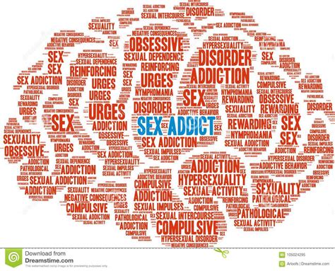 Sex Addict Word Cloud Stock Illustration Illustration Of Addictive