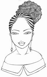 Coloring African Pages American Girl Women Hair Woman Natural Drawing Girls Hairstyles Afro Braids Sheets Styles Sketch Americans Cartoon Template sketch template