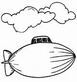 Airplanes Blimp sketch template