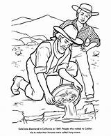 Coloring Rush Gold Pages California Miner History Panning 1849 Colouring Printable American Draw Printables Klondike Miners Mining Children Goldrush Google sketch template