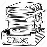 Inbox Clipart Work Sketch Box Stress Clip Workplace Email Mailbox Stock Clipground Vacation Entry Re Post Premium Drawing Illustration Time sketch template