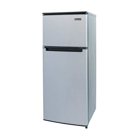 Magic Chef Hmdr450se Double Door Mini Refrigerator Stainless Look 4 5