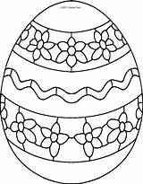 Easter Egg Colour Coloring Pages Clipart sketch template