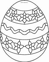 Easter Coloring Pages Egg Eggs Color Printable sketch template