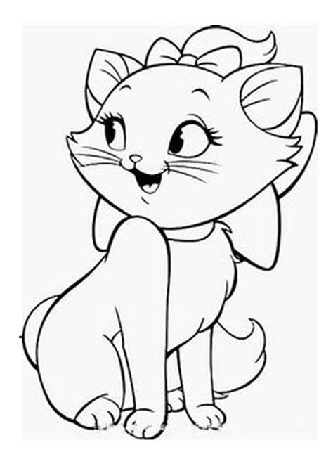 coloring pages cute baby cat coloring page  kids