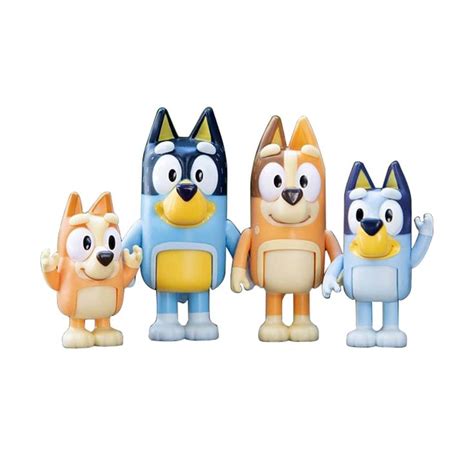bluey  pack figurine family pack  toys   blue heeler dogs toys