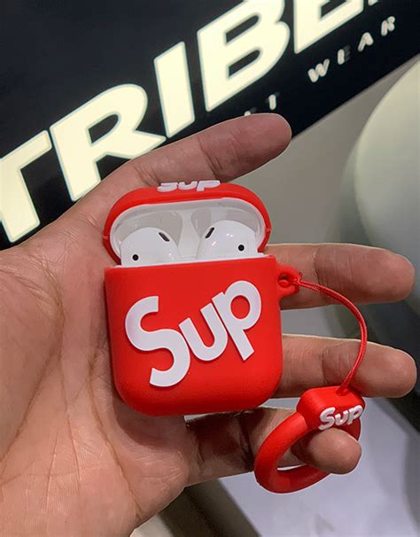 airpods case supreme classic red tribeka store