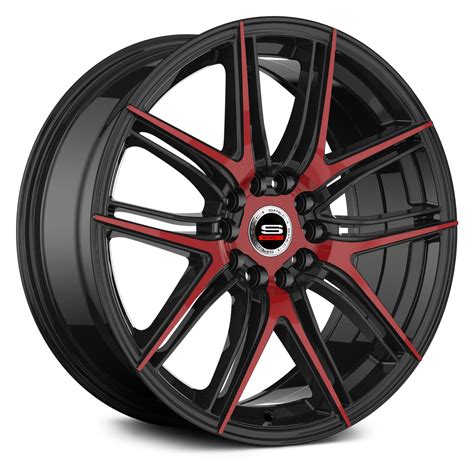 spec  sp  wheels gloss black  red milled face rims sp gbr
