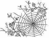 Spider Web Coloring Pages Drawing Printable Getdrawings sketch template