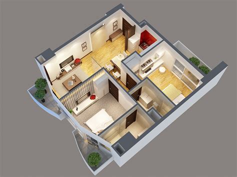 detailed interior apartment  model  model flatpyramid