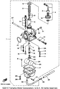 carburetor diagram electric power yamaha