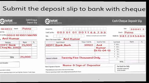 Hdfc Bank Cheque Deposit Slip Fillable Bedi Advocates Note On