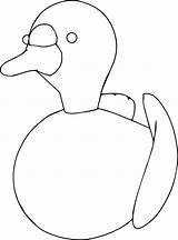 Coloring Duck Swimming Wecoloringpage sketch template