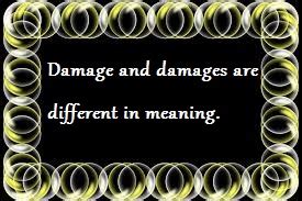 difference  damage  damages srd law notes