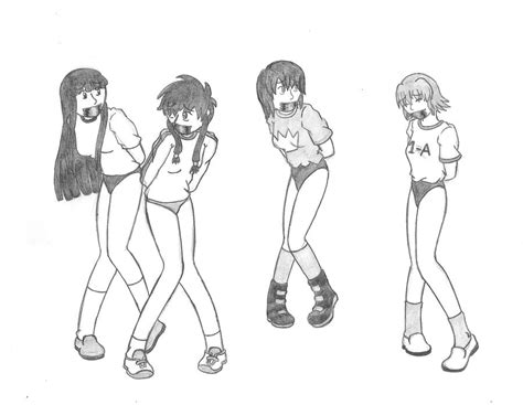 girls tied in gym outfits by aramirn123 on deviantart