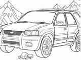 Suv Drawing Coloring Pages Ford Printable Getdrawings sketch template