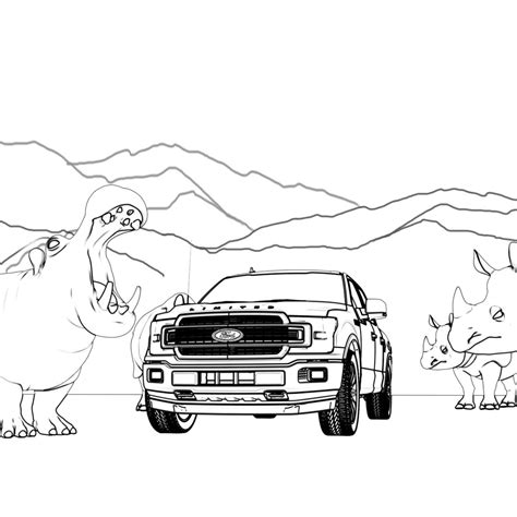 raptor truck coloring pages    ford raptor coloring