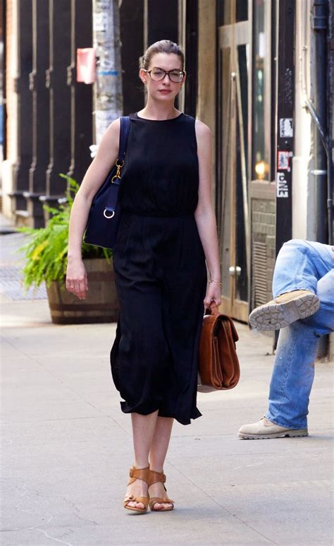 Anne Hathaway Summer Style Out In New York City July 2015