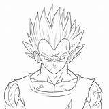 Vegeta Majin Template Coloring Pages sketch template