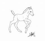 Foal Lineart Sora Horsey Deviantart sketch template