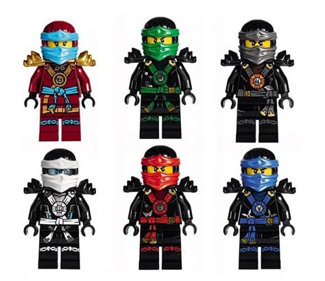 6pcs Ninjago Airjitzu Lloyd Kai Cole Zane Jay Nya Minifigures Fit Lego