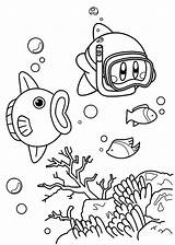 Kirby Coloring Pages Nintendo Color Characters Snorkle Kids Ocean Meta Knight Printable Sheets Kidsplaycolor Land Print Drawing Olive Getcolorings Play sketch template