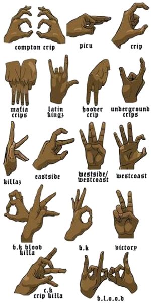 folk nation gang hand signs