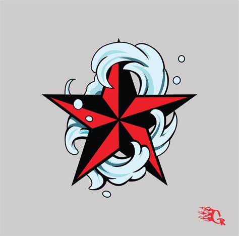 nautical star design  gaberios  deviantart