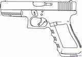 Glock Pistol Nerf sketch template