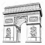 Clipart Arc Triomphe Arch Triumph Cliparts Vector Royalty sketch template