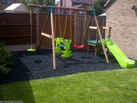 terrasofta premium soft safe play surface rubber chippings bark chip