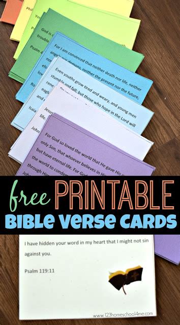 printable bible verses cards  homeschool