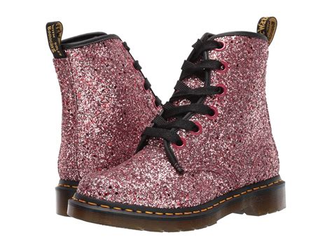 dr martens synthetic   farrah chunky glitter festival fashion ankle boots  pink lyst