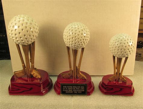 golf awards trophies tournament  custom engraving rosewood etsy