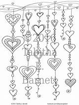 Coloring Strings Doodle Heart Choose Board Colouring sketch template