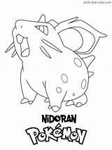 Pokemon Nidoran sketch template