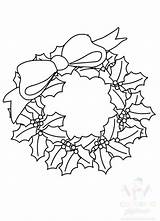 Wreath Ornament Coloring Category sketch template