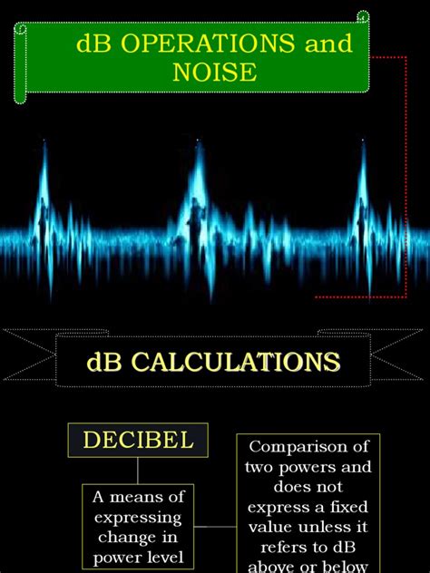 db noise decibel signal  noise ratio
