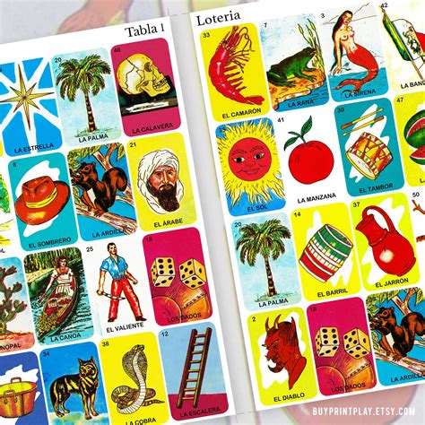 10 mexican loteria cards 2 different versions 20 total etsy